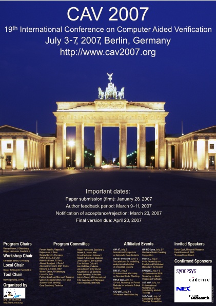 The CAV 2007 Poster